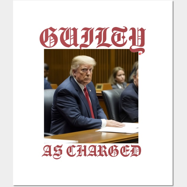 Donald Trump Courtroom Shot Wall Art by TeeLabs